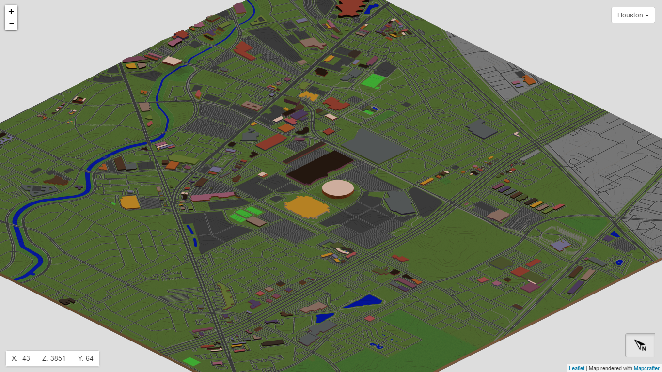 Click to watch an overview of the area in Minecraft
