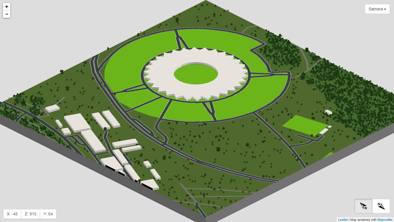 Click to watch an overview of the area in Minecraft