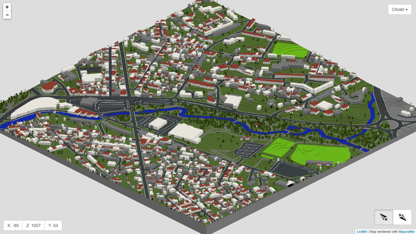 Click to watch an overview of the area in Minecraft